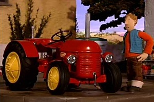 Červený traktor - Vianočné svetielka